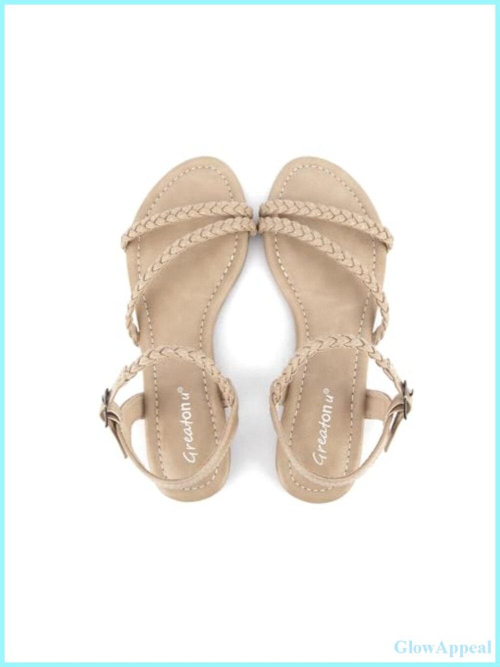 Women's Flat Gladiator Sandals Slip On Open Toe Braided Slingback Summer Shoes